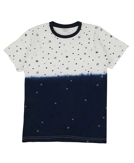 RAINE AND JAINE Short Sleeves Star Print Tee - White