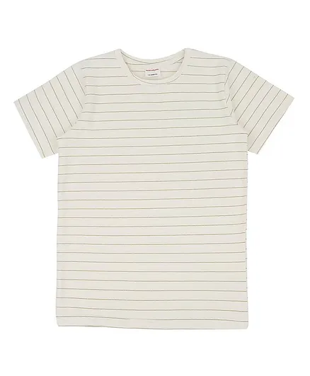 RAINE AND JAINE Short Sleeves Striped Tee - White
