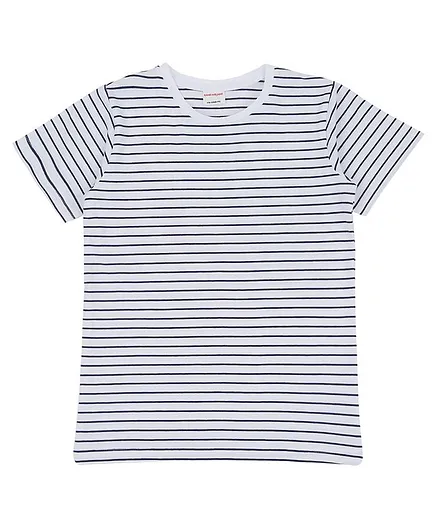 RAINE AND JAINE Short Sleeves Striped Tee - White