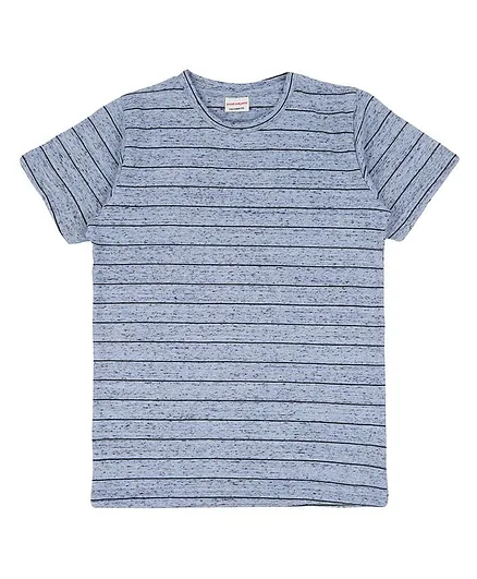 RAINE AND JAINE Half Sleeves Striped Tee - Blue