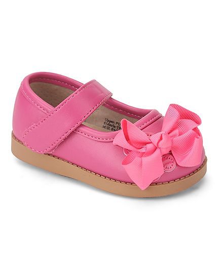 Mooshu Trainers Baby Shoes With Flower - Pink