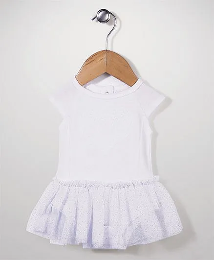 Freshly Squeezed Heart Applique Dress - White