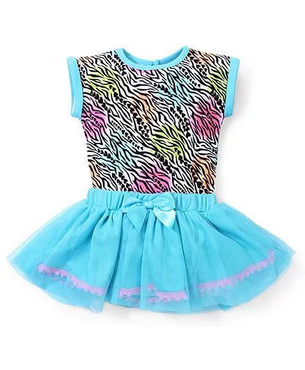 Freshly Squeezed Attractive Onesie & Skirt Set - Blue