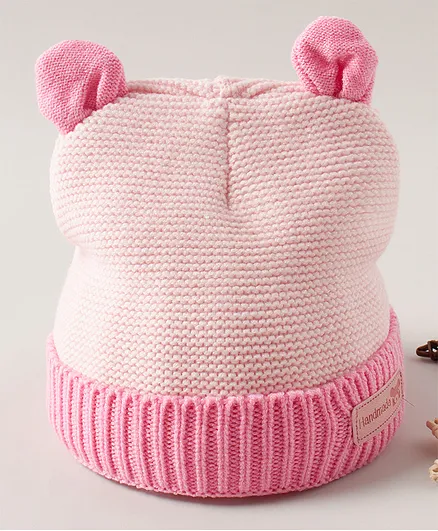 Babyhug Woollen Cap Pink - Diameter 9.5 cm