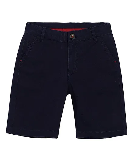 Blue Giraffe Solid Shorts - Navy Blue
