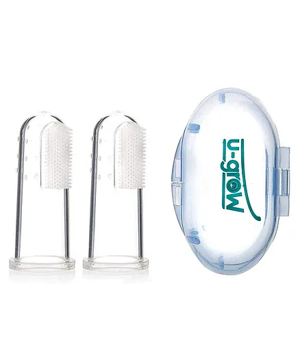 U-grow Finger Brush with Case Pack of 2 - White