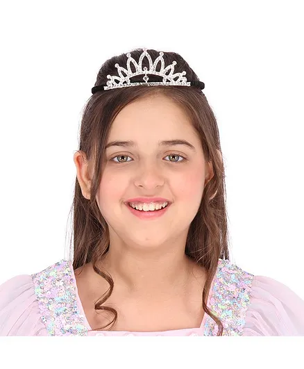 Cutecumber Studded Crown Design Hair Band - Silver