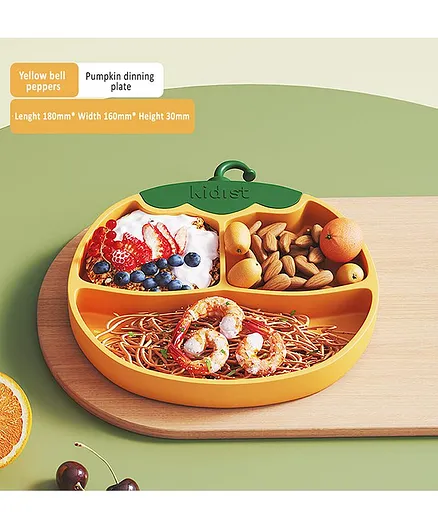 StarAndDaisy Silicone Divided Food Plate - Red