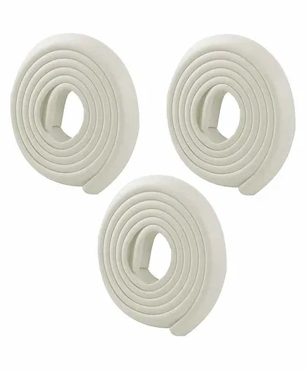 Syga Cushioned Safety Strip Furniture Edge Guard Tape Set of 3 - White