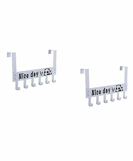 Syga Over The Door 6 Hooks Hanger Pack of 2 - White