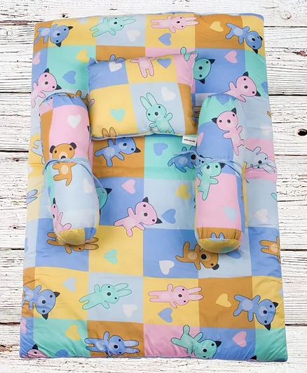 Mittenbooty Baby Bedding Set Animal Print - Blue