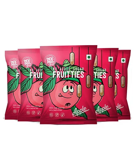 Dev. Pro. No Added Sugar Apple Frutties Pack of 5 - 35 gm Each