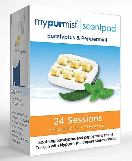 Mypurmist Scentpads Eucalyptus & Peppermint Pack of 4 - 6 Reservoirs Each