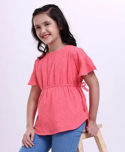 Pine Kids Half Sleeves Top - Pink