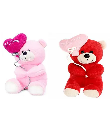Frantic Teddy Bear Soft Toy Pack of 2 - 25 cm each