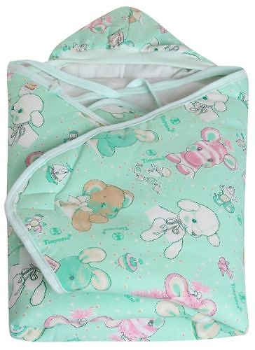Tinycare Hooded Baby Blanket - Green