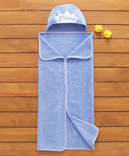 Babyhug Prince Bath Towel With a Hood - Blue