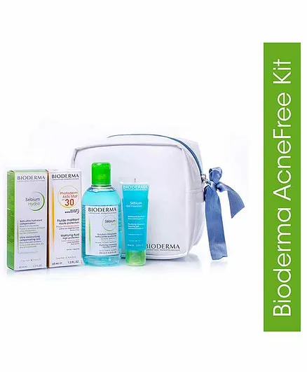 Bioderma Cleanser Toner Moisturizer & Sunscreen Pack Of 4 - 40 ml 40 ml 45 ml & 250 ml