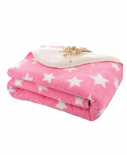 Brandonn Baby Blanket Star Print - Pink