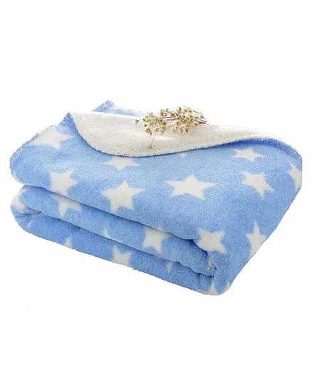 Brandonn Baby Blanket Star Print - Blue