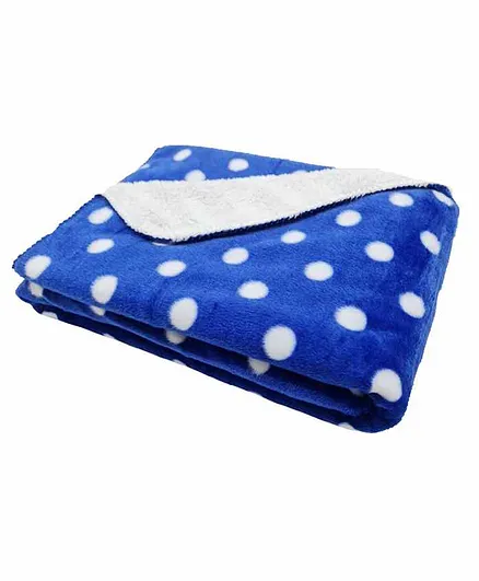 Brandonn Baby Blanket Polka Dot Print - Blue