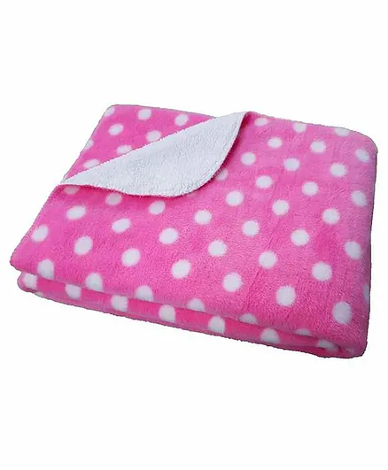 Brandonn Baby Blanket Polka Dot Print - Pink