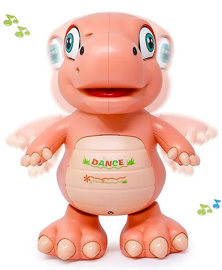 Negocio Musical Dinosaur Toy With Lights - Peach