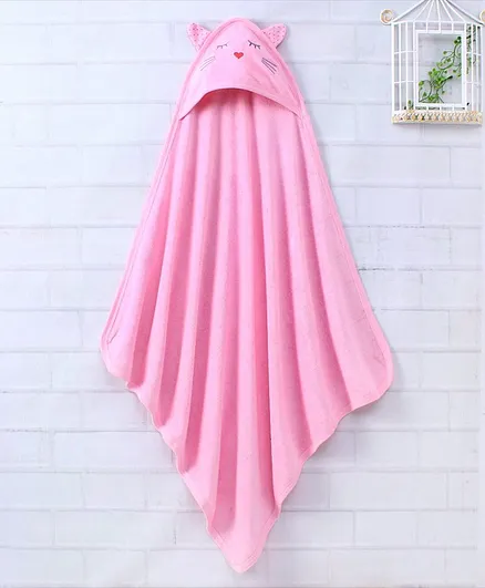 Babyhug Hooded Towel - Pink