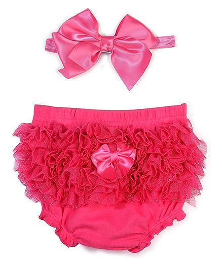 Lovespun Attractive Diaper Cover & Headband Set - Pink