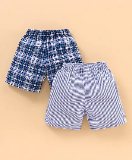 Rikidoos Pack Of 2 Checked Shorts - Grey
