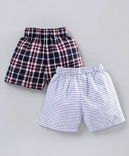 Rikidoos Pack Of 2 Checked Shorts - Black White