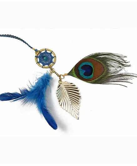 Rooh Dream Catcher Handmade Book Mark - Golden Blue Green