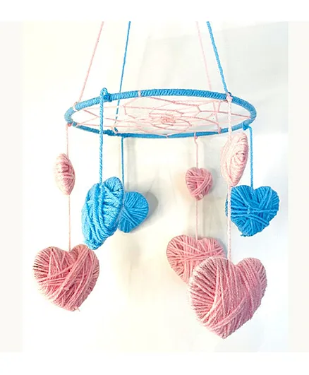 Rooh Dream Catcher Cot Mobile cum Wall Hanging - Blue Pink