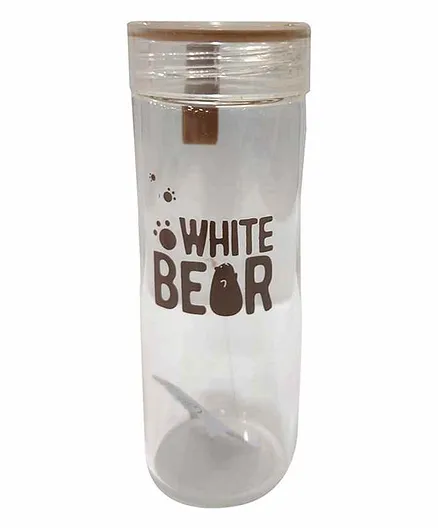 Whizrobo Glass Water Bottle with Carrying Strap - 300 ml