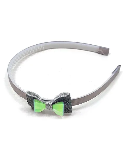 Kid-O-World Iridescent Bow Hair Band - Grey