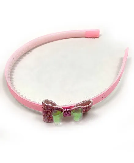 Kid-O-World Iridescent Bow Hair Band - Light Pink