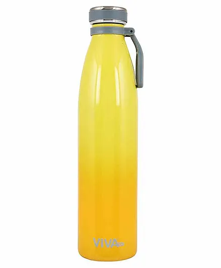 VIVA h2o Stainless Steel Double Insulated Water Bottle Yellow Orange - 1000 ml