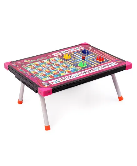Negi Study Table Small - Pink Black (Colour May Vary)