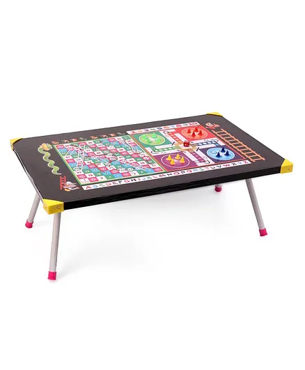 Negi Study Table Big - Yellow Black (Colour May Vary)