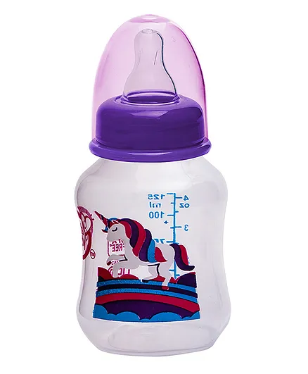 Buddsbuddy Regular Neck Baby Feeding Bottle Purple - 125 ml