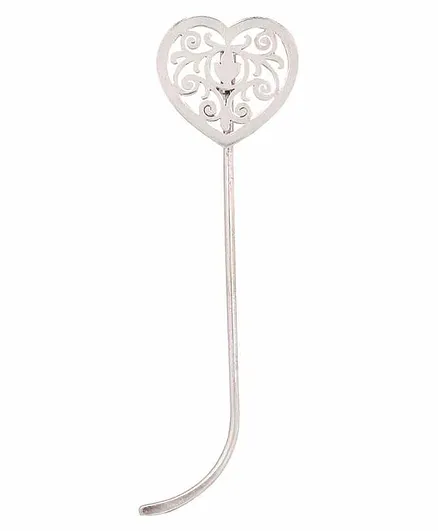 Osasbazaar Sterling Silver Delicate Heart Bookmark - Silver