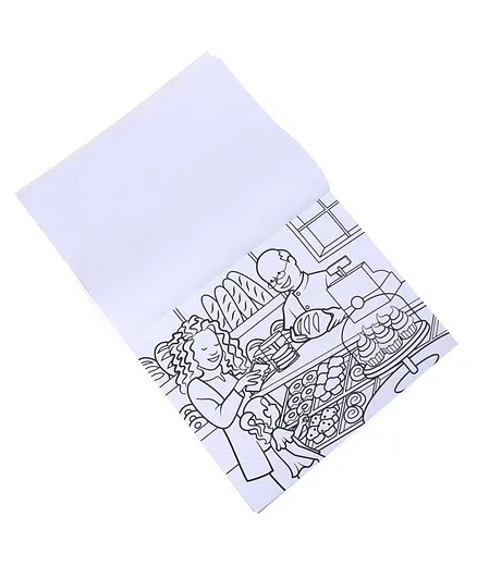 Melissa & Doug Jumbo Town Coloring Pad - White