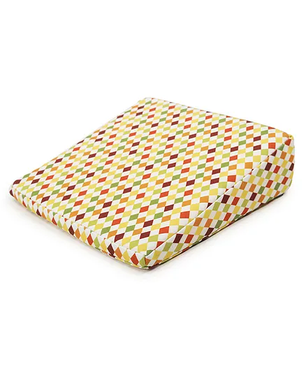 MeukeBaby Washable Wedge Pregnancy Pillow with Cover Geometric Print - Yellow White