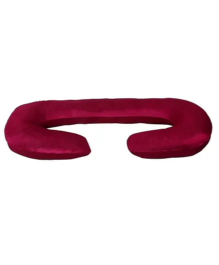 Momsyard C shaped Full Body Pregnancy And Maternity Pillow - Maroon