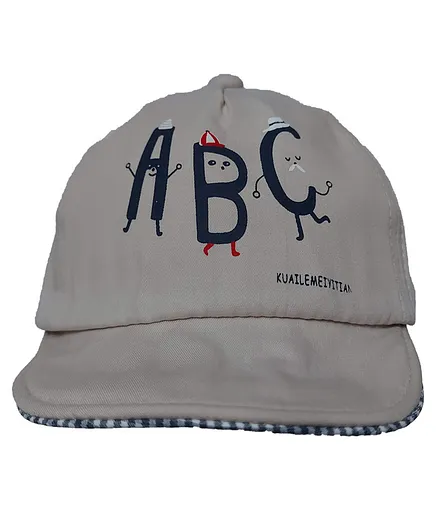 Jujubes Summer ABC Pattern Cap Cream- Diameter 14 cm