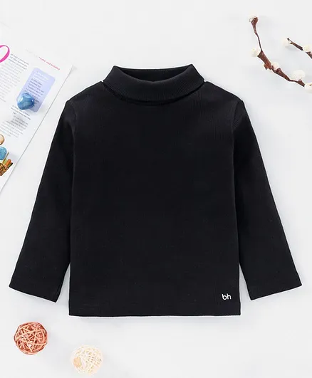 Babyhug Full Sleeves Skivi Tee - Black