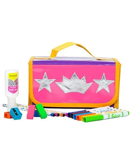 Li'll Pumpkins Crown & Star Stationary Organizer - Pink