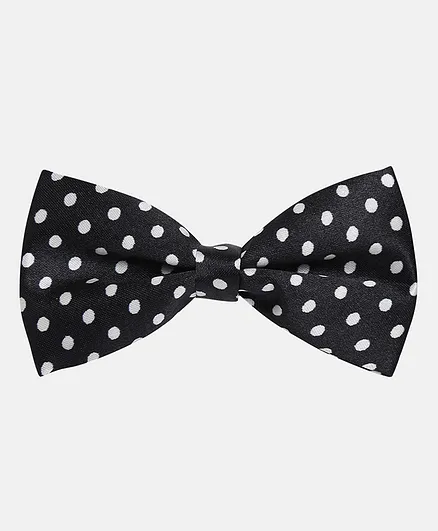 NEO NATIVES Polka Dot Printed Bow Tie - Black