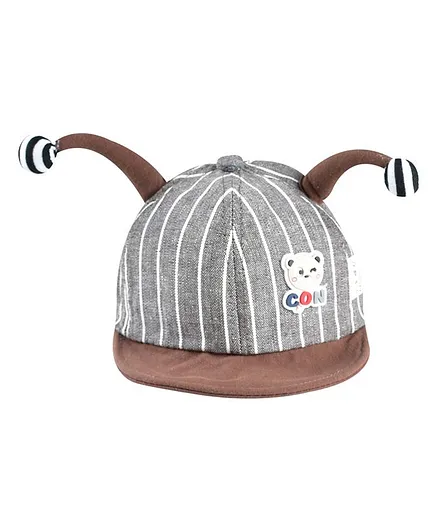 Kidofash Striped Cap - Brown