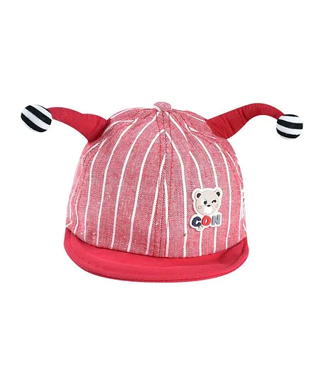 Kidofash Striped Cap - Red